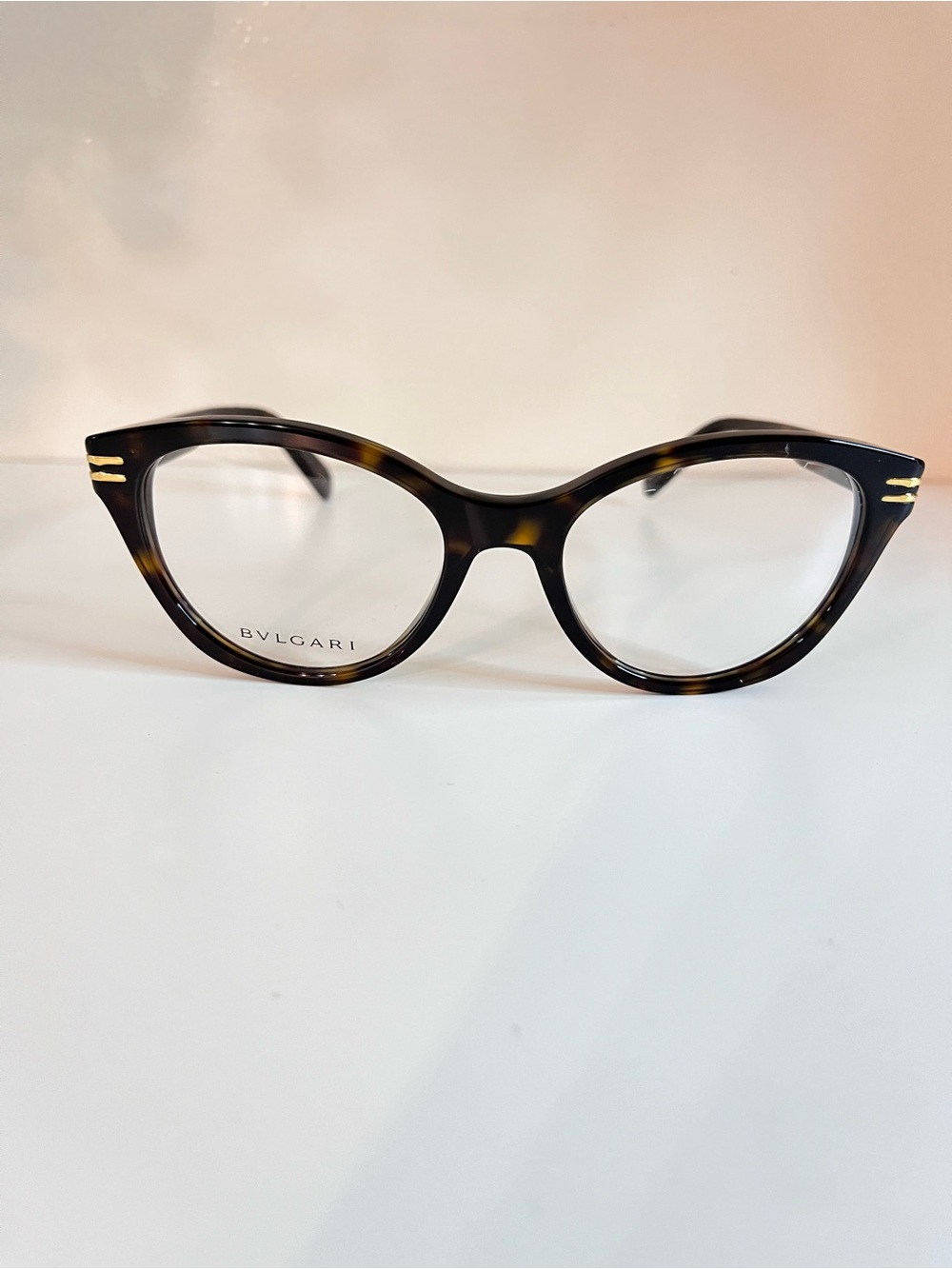 Bulgari Tortoiseshell Cat-Eye Optical Glasses - Brown
